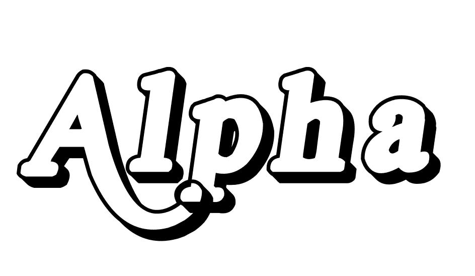 Coloriage Alpha - Prénom à imprimer