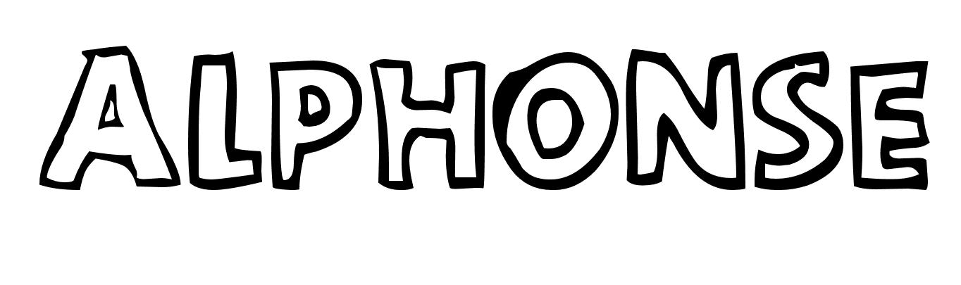 Coloriage Alphonse - Prénom à imprimer