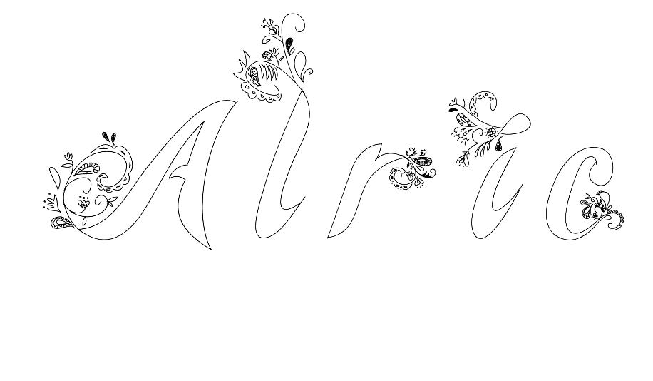Coloriage Alric - Prénom à imprimer