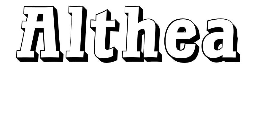 Coloriage Althea - Prénom à imprimer