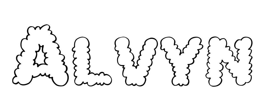 Coloriage Alvyn - Prénom à imprimer