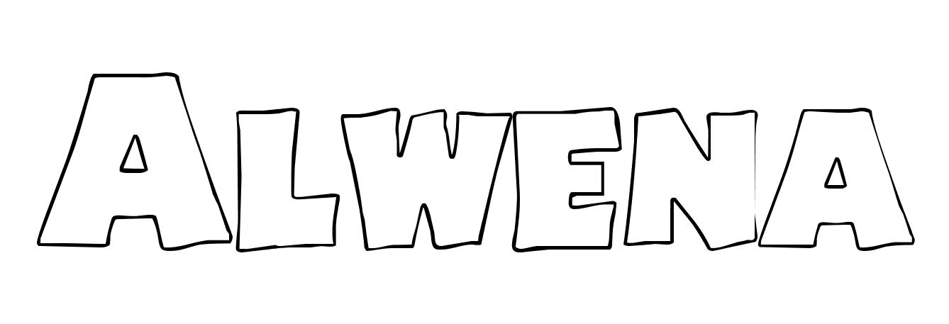Coloriage Alwena - Prénom à imprimer