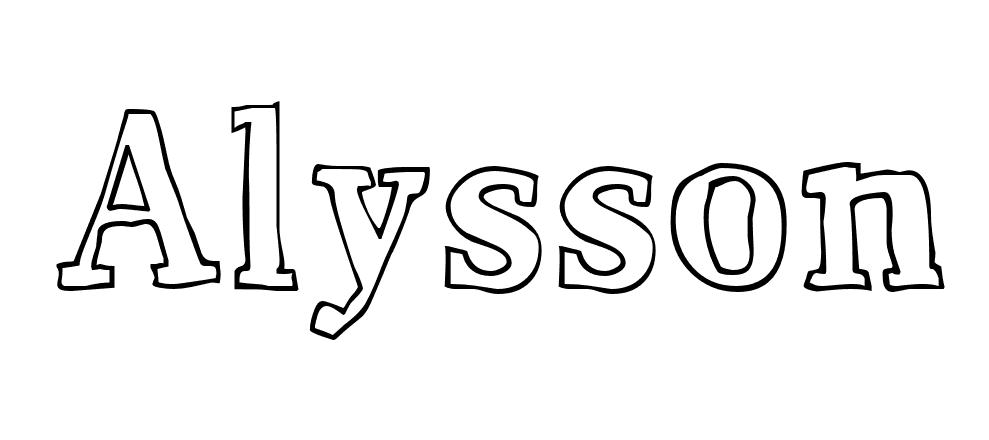 Coloriage Alysson - Prénom à imprimer