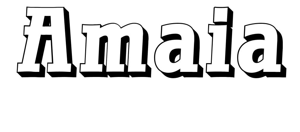 Coloriage Amaia - Prénom à imprimer