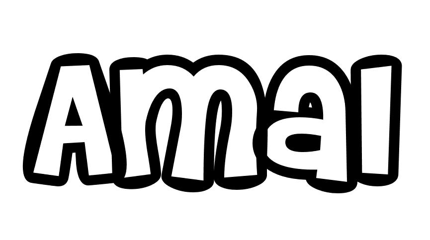 Coloriage Amal - Prénom à imprimer