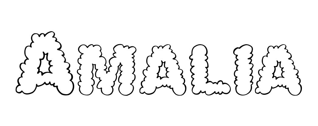 Coloriage Amalia - Prénom à imprimer