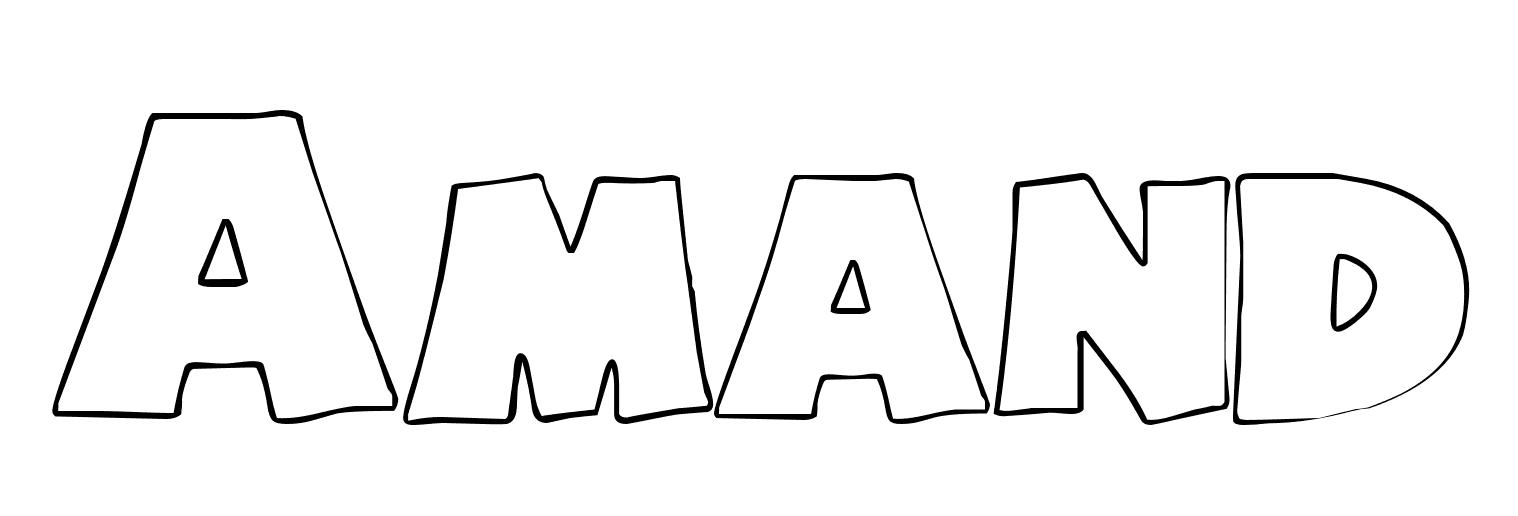 Coloriage Amand - Prénom à imprimer