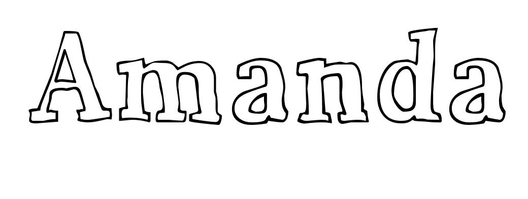 Coloriage Amanda - Prénom à imprimer