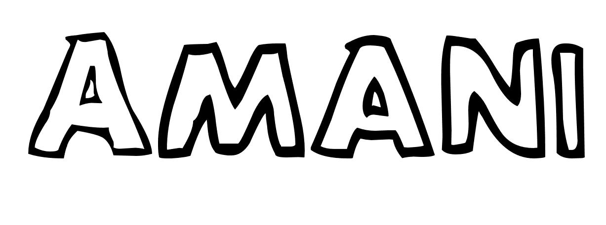 Coloriage Amani - Prénom à imprimer