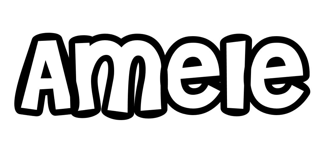 Coloriage Amele - Prénom à imprimer