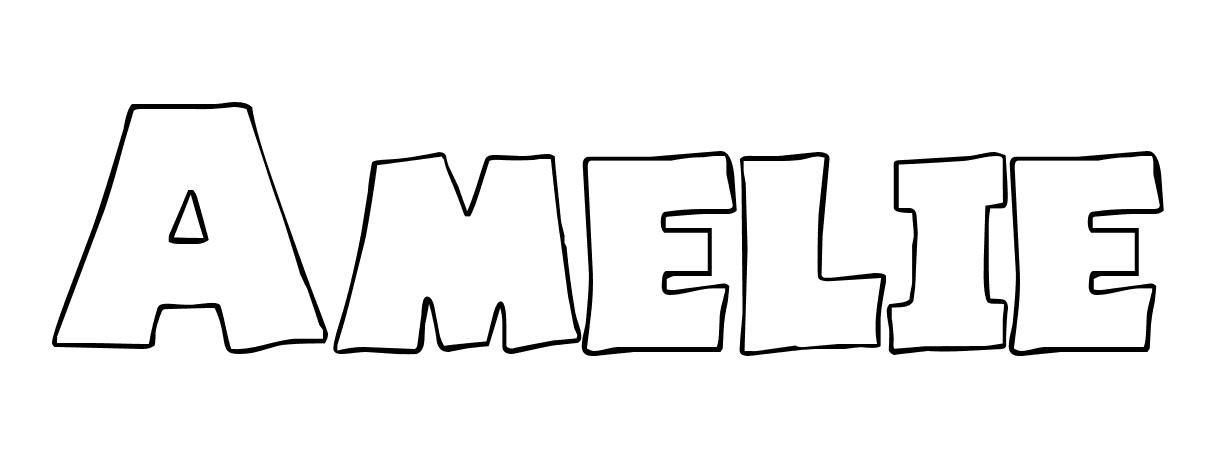 Coloriage Amelie - Prénom à imprimer