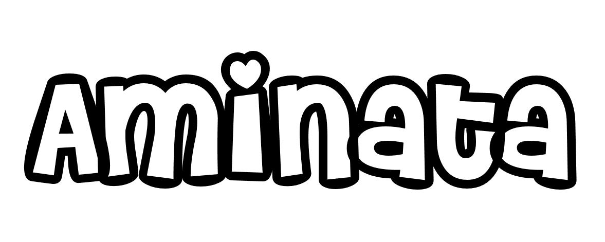Coloriage Aminata - Prénom à imprimer