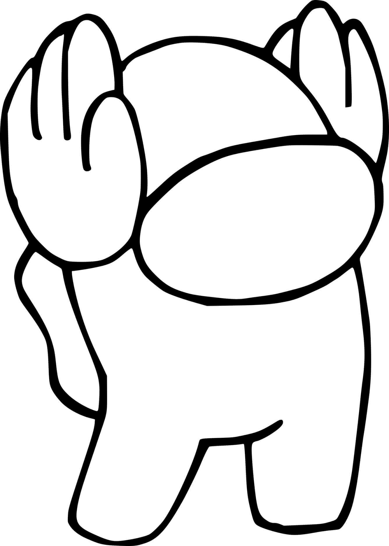 Coloriage Among Us Arale - Among us à imprimer