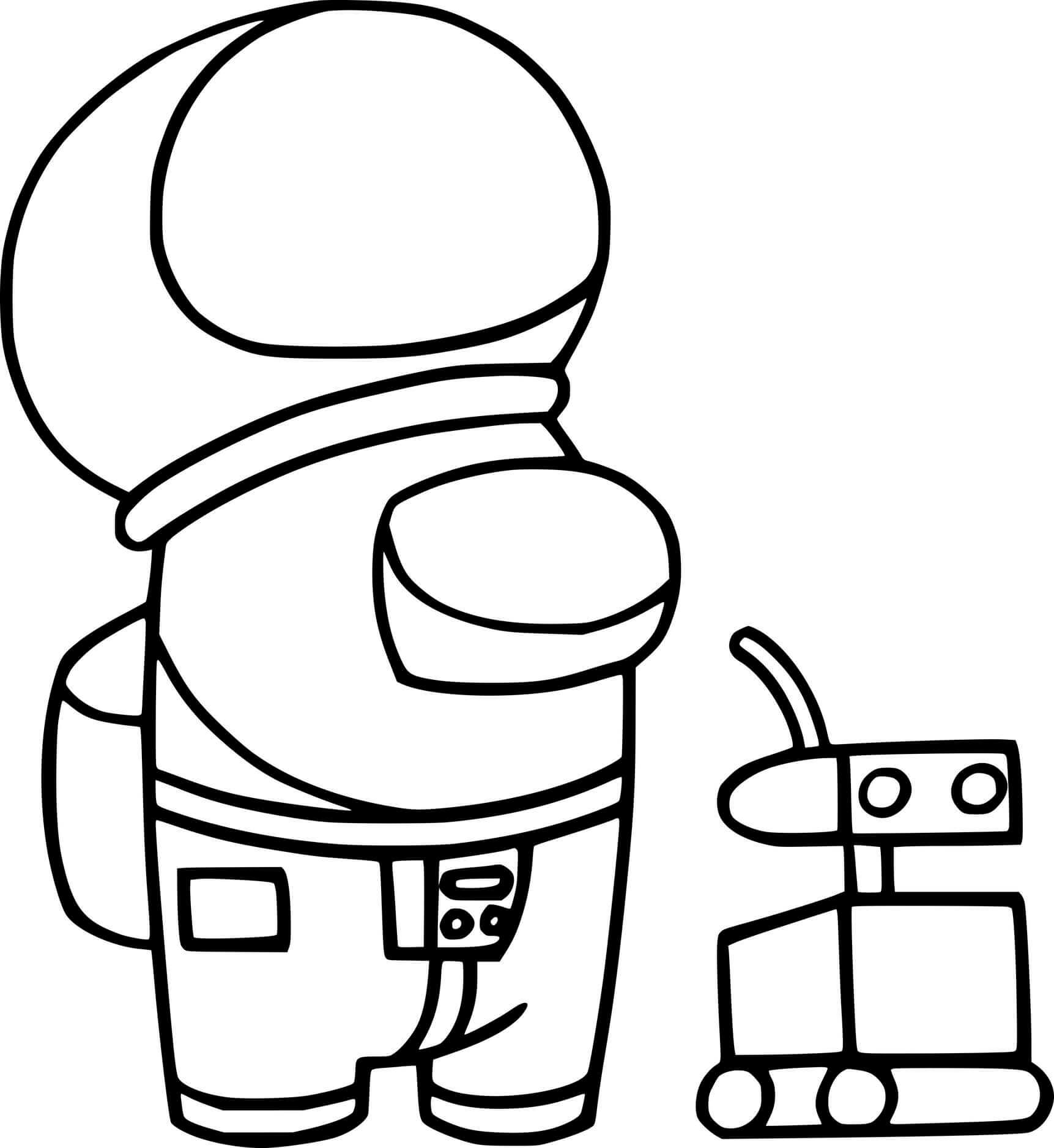 Coloriage Among Us Astronaut - Among us à imprimer