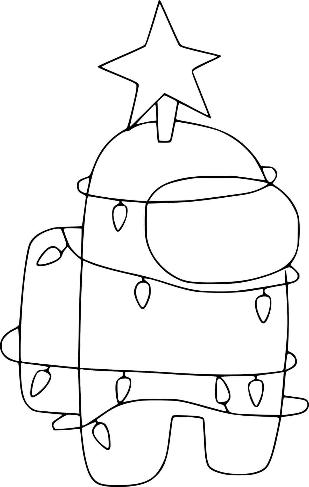 Coloriage Among Us Bulbs - Among us à imprimer