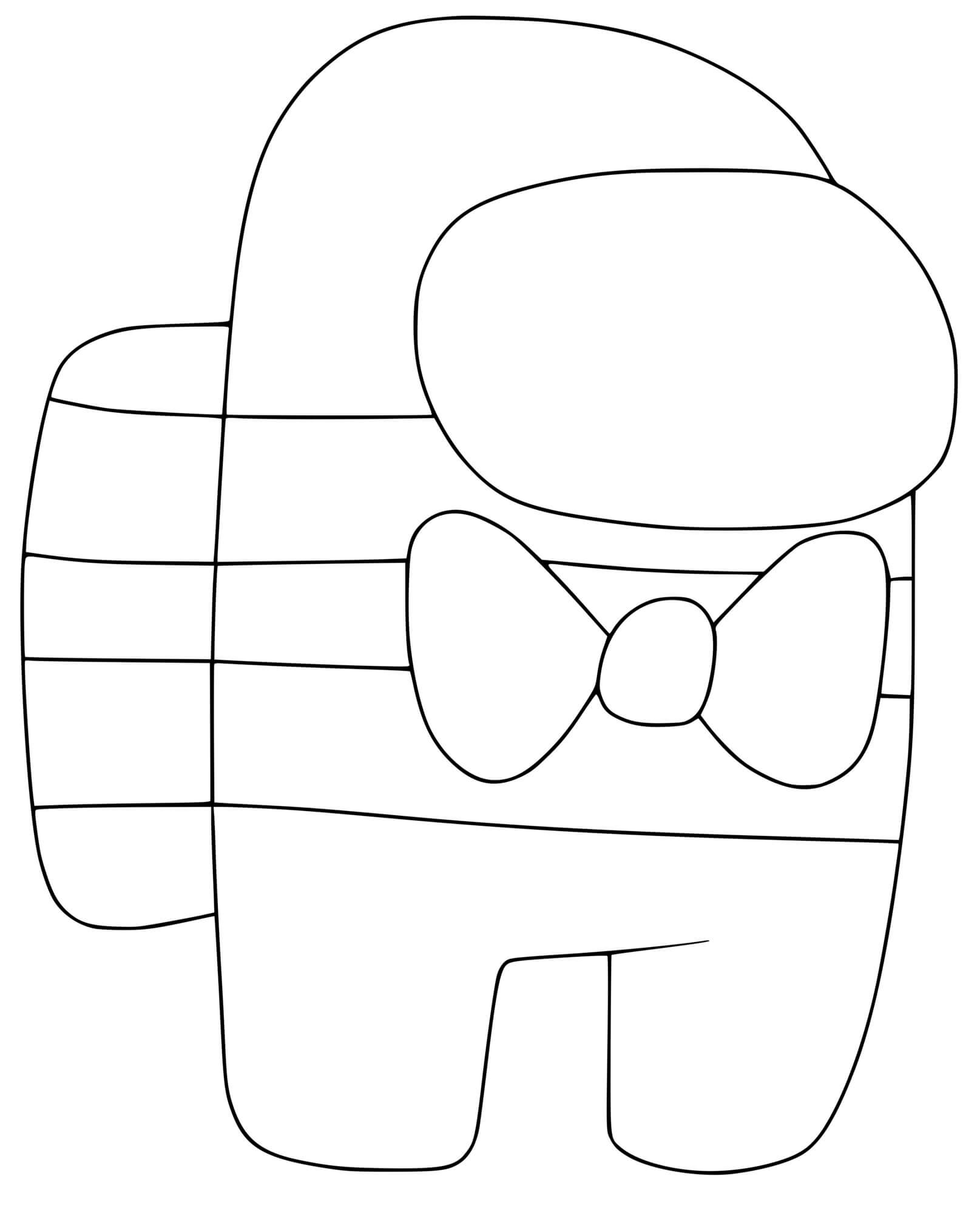 Coloriage Among Us en fête de Noël - Among us à imprimer