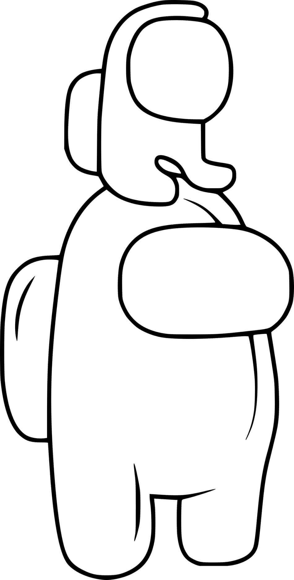 Coloriage Among Us Crewmate - Among us à imprimer