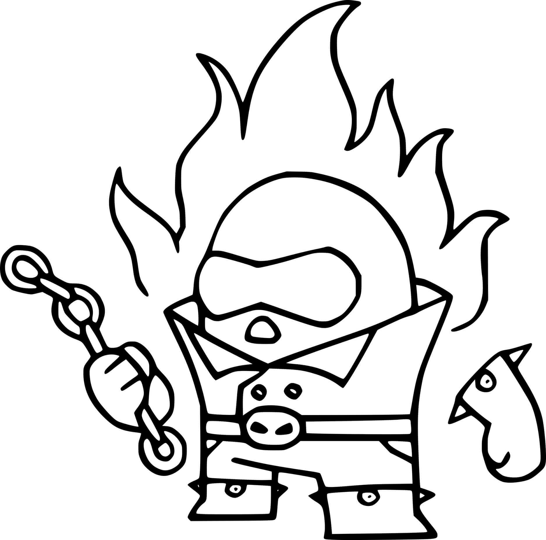Coloriage Among Us Ghost Rider - Among us à imprimer