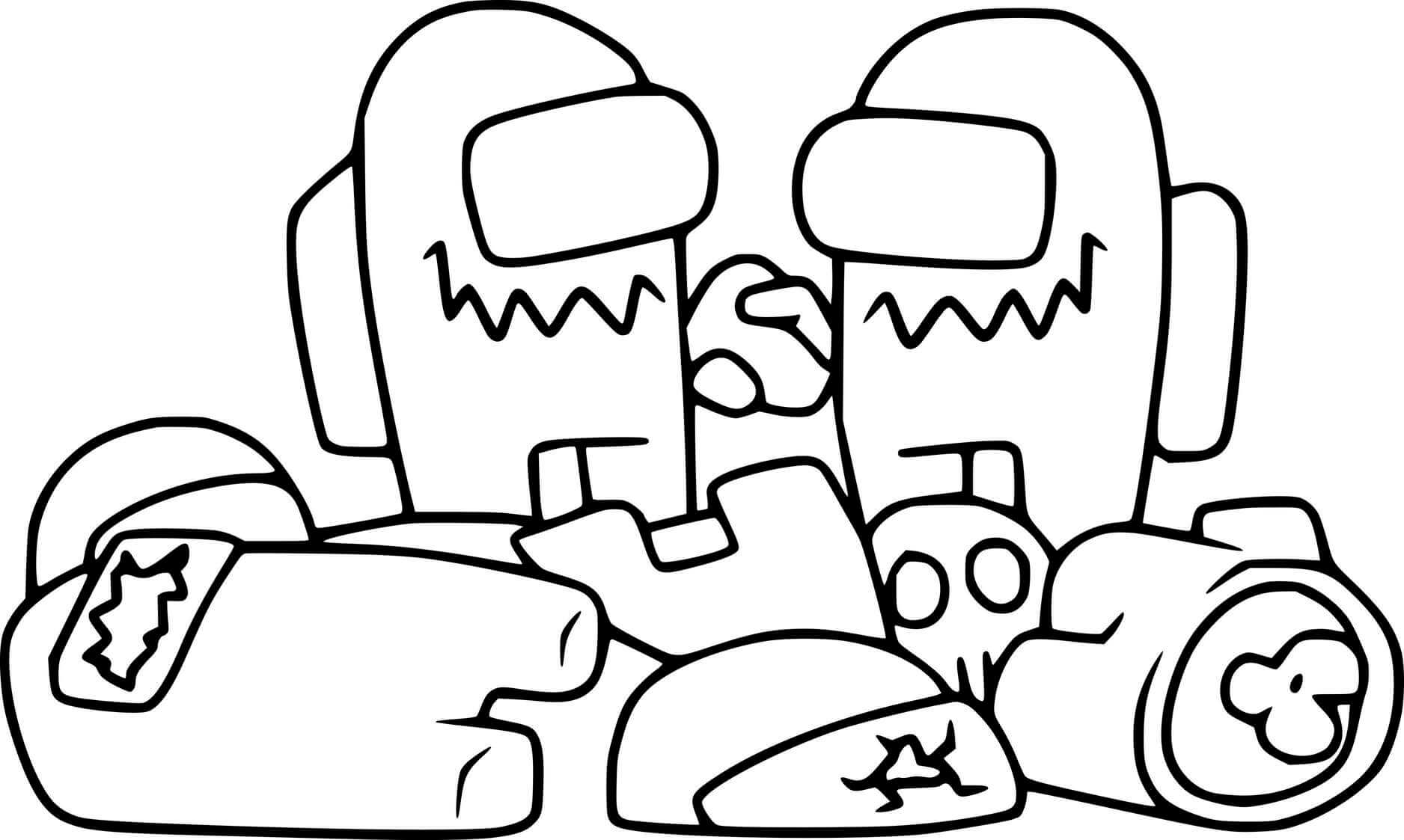 Coloriage Among Us Imposter - Among us à imprimer