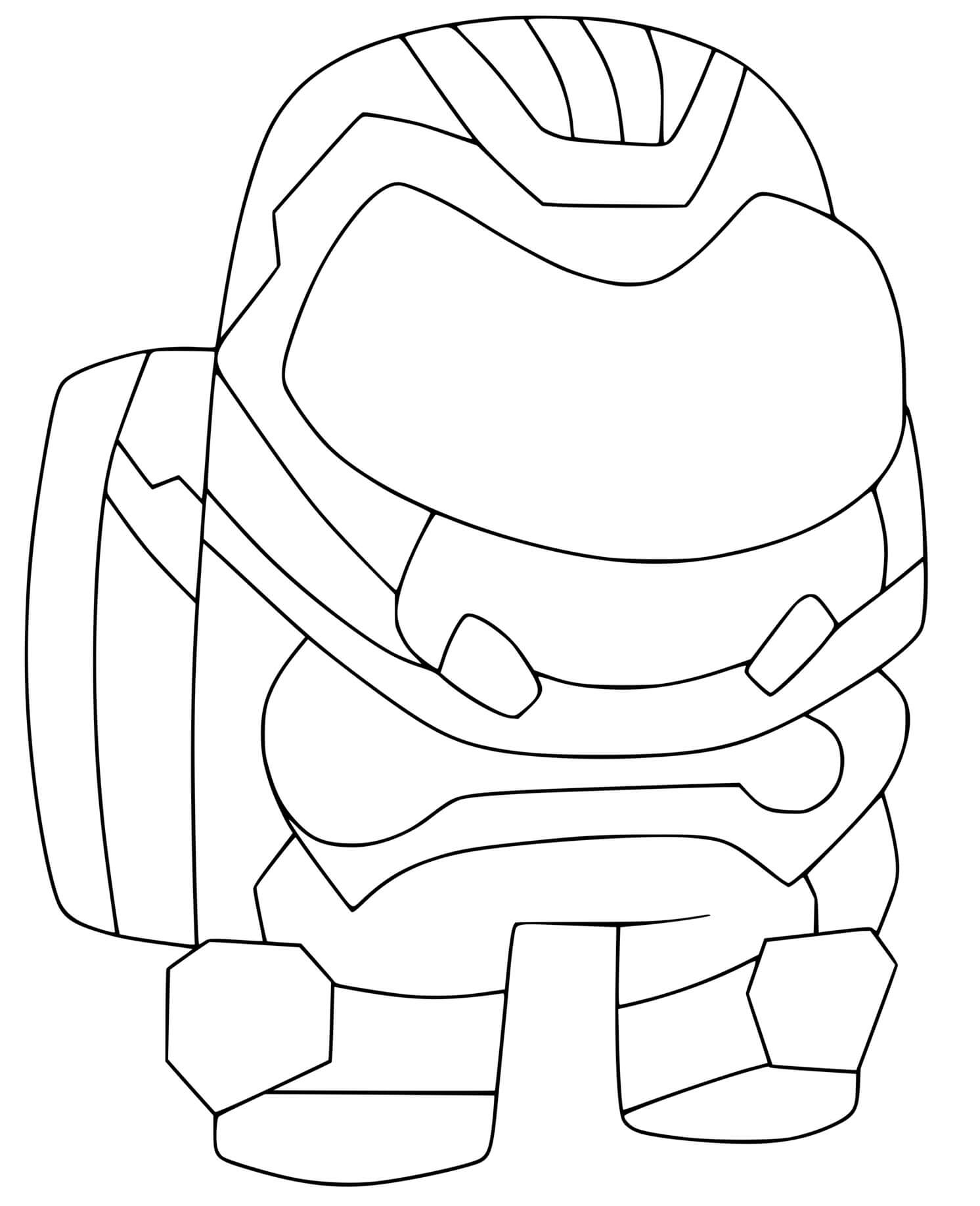 Coloriage Among Us New Skins Robot - Among us à imprimer