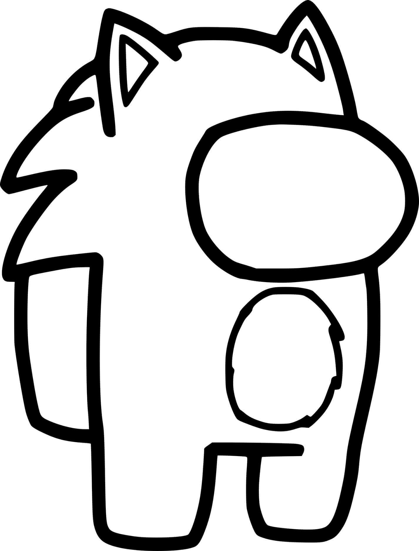 Coloriage Among Us Sonic - Among us à imprimer