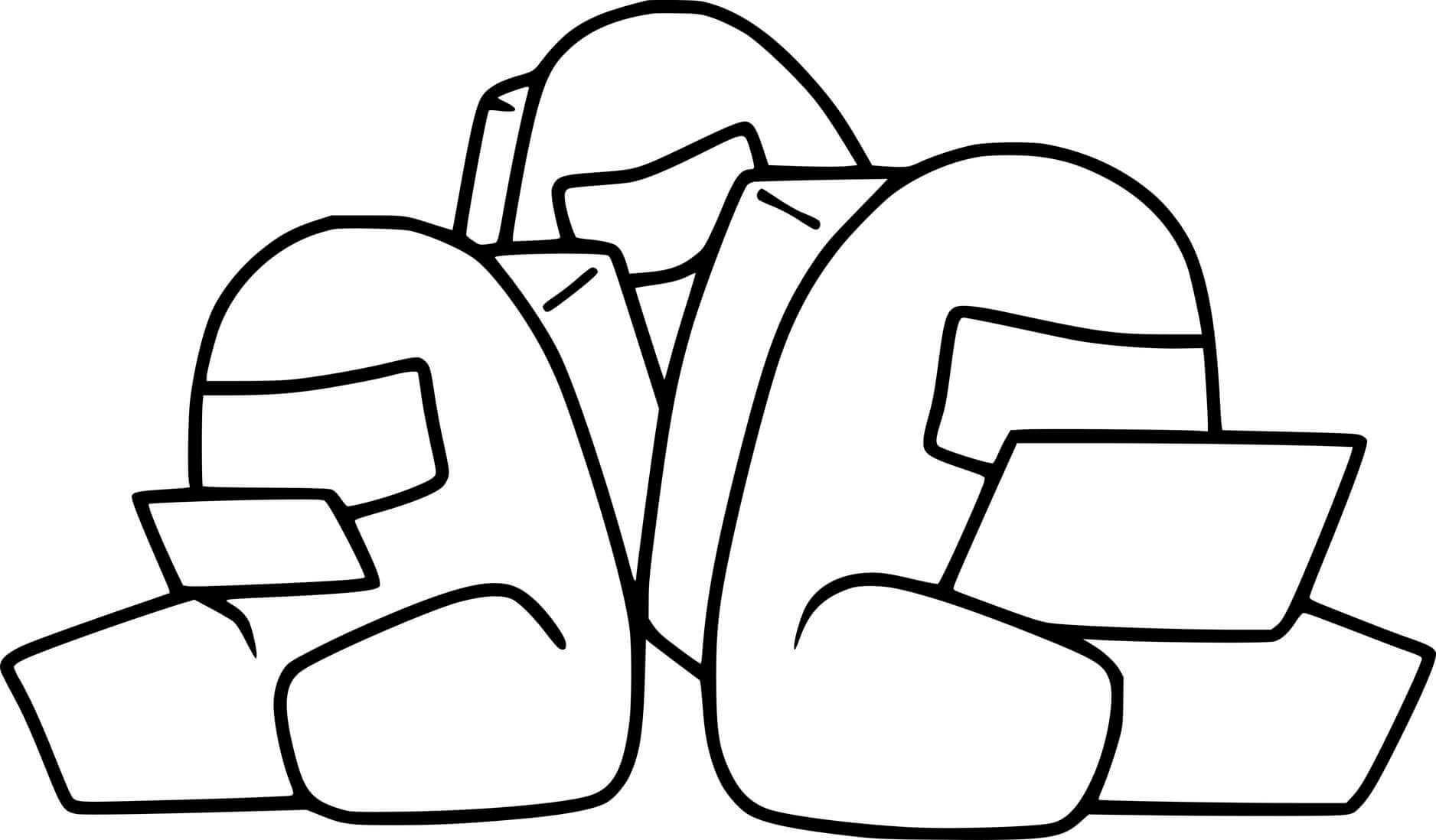 Coloriage Among Us Three Crewmates - Among us à imprimer