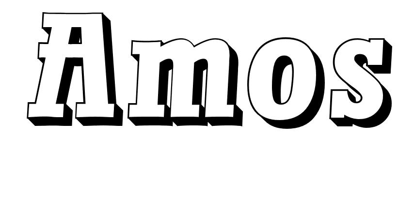 Coloriage Amos - Prénom à imprimer