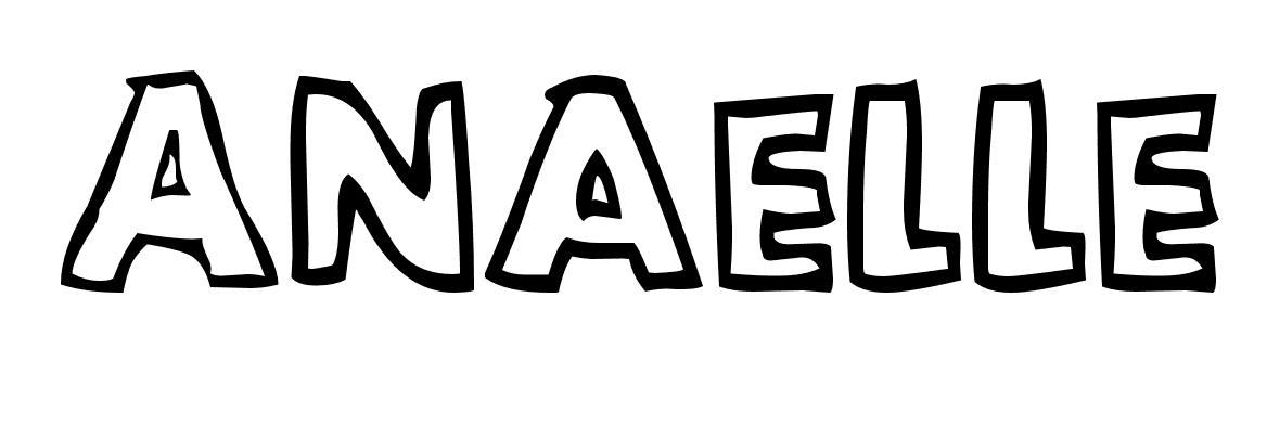 Coloriage Anaelle - Prénom à imprimer