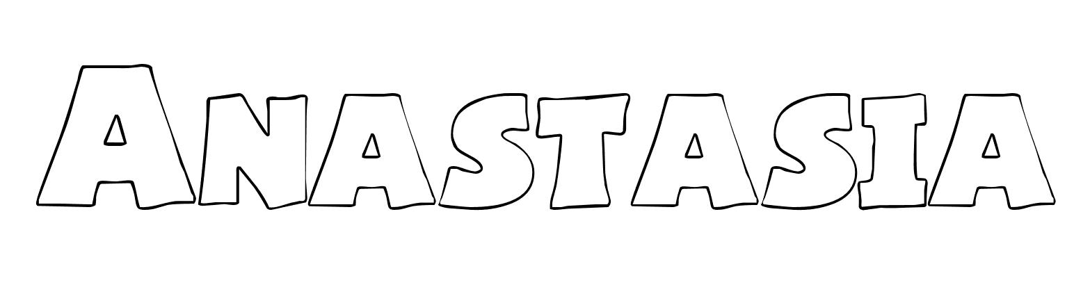 Coloriage Anastasia - Prénom à imprimer