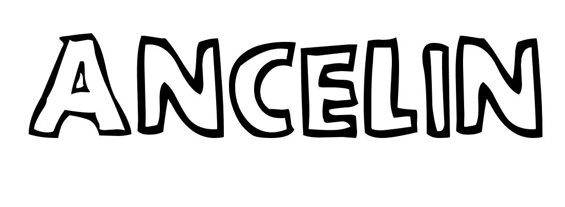 Coloriage Ancelin - Prénom à imprimer