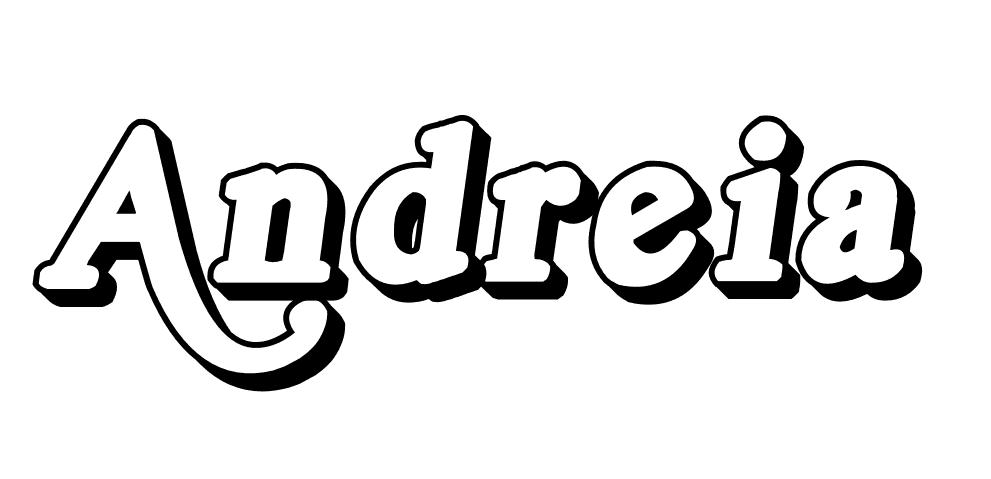 Coloriage Andreia - Prénom à imprimer