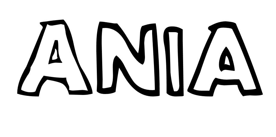 Coloriage Ania - Prénom à imprimer