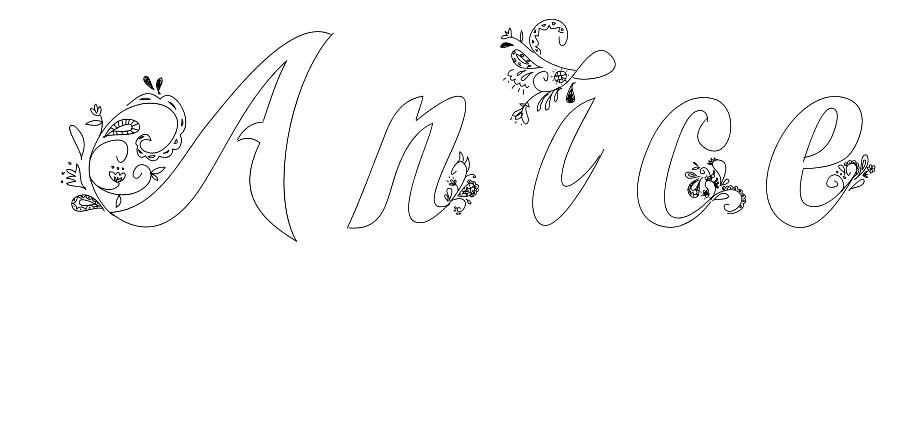 Coloriage Anice - Prénom à imprimer