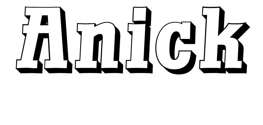 Coloriage Anick - Prénom à imprimer