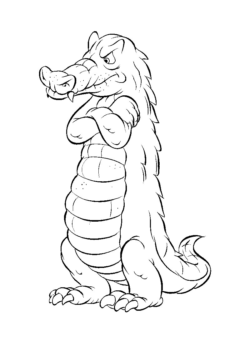 Coloriage Animaux Reptiles Crocodile Pas Content - Crocodile à imprimer