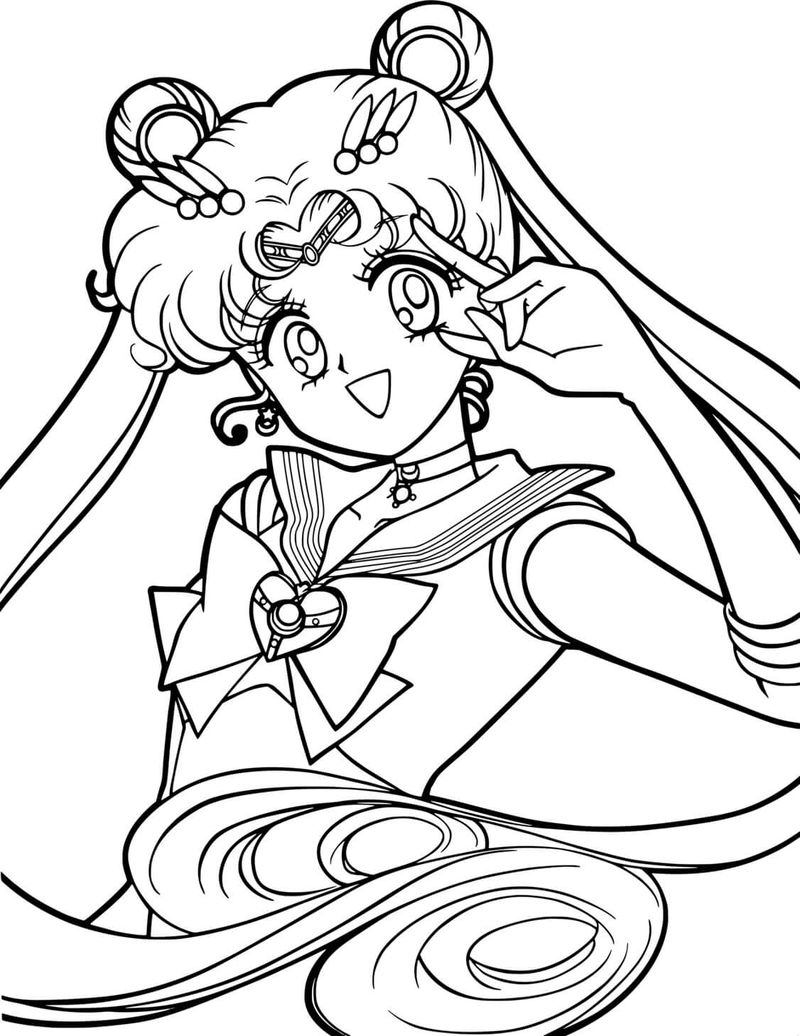 Coloriage Anime Sailor Moon Manga - Sailor moon à imprimer