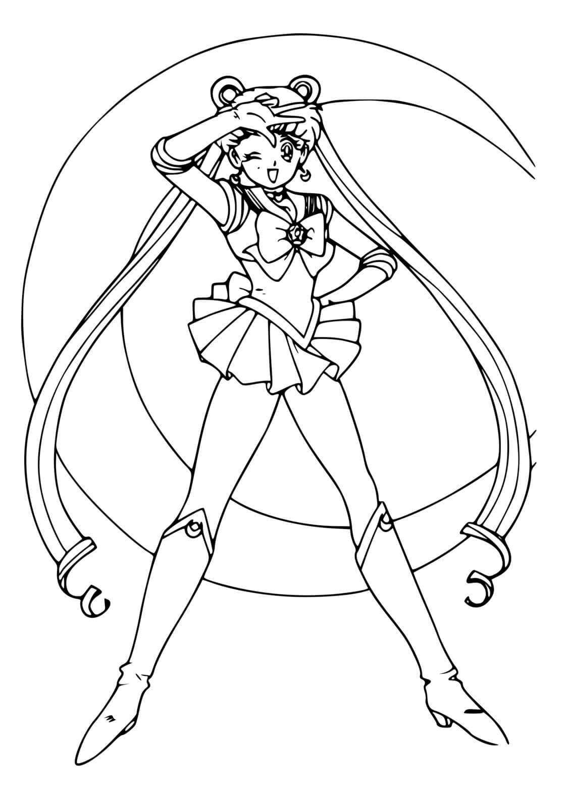 Coloriage Anime Sailor Moon - Sailor moon à imprimer