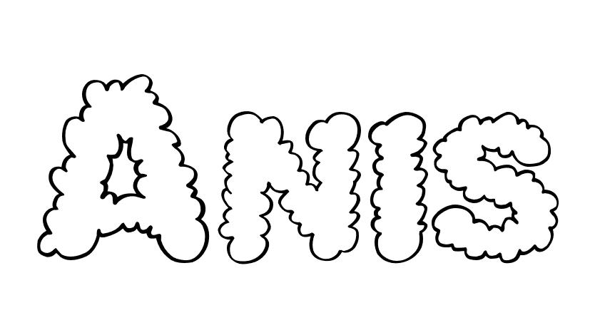 Coloriage Anis - Prénom à imprimer