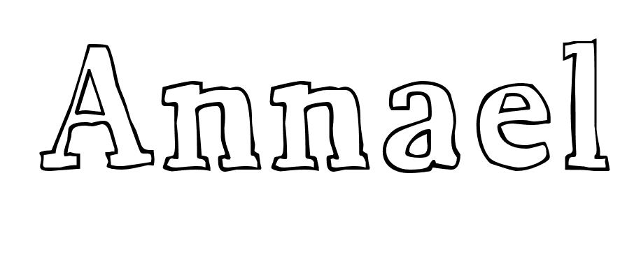 Coloriage Annael - Prénom à imprimer