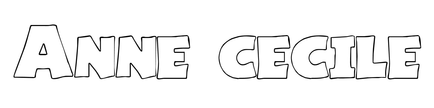 Coloriage Anne Cecile - Prénom à imprimer