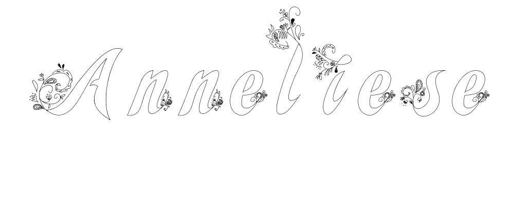 Coloriage Anneliese - Prénom à imprimer