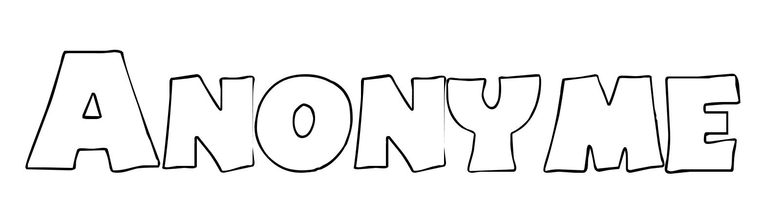 Coloriage Anonyme - Prénom à imprimer