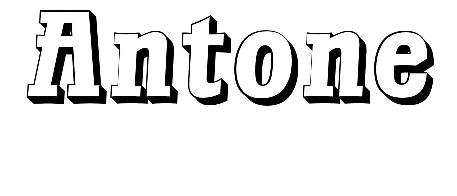 Coloriage Antone - Prénom à imprimer
