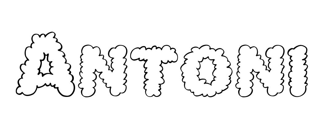 Coloriage Antoni - Prénom à imprimer