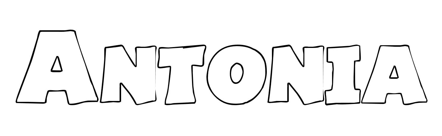 Coloriage Antonia - Prénom à imprimer