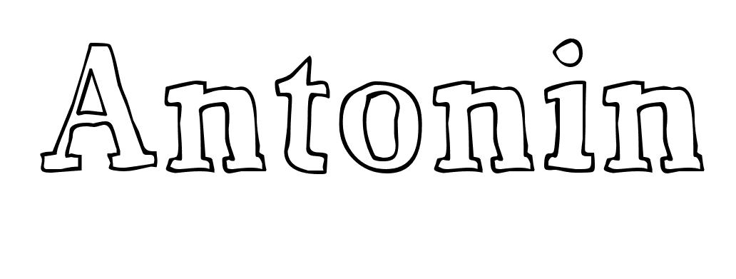 Coloriage Antonin - Prénom à imprimer