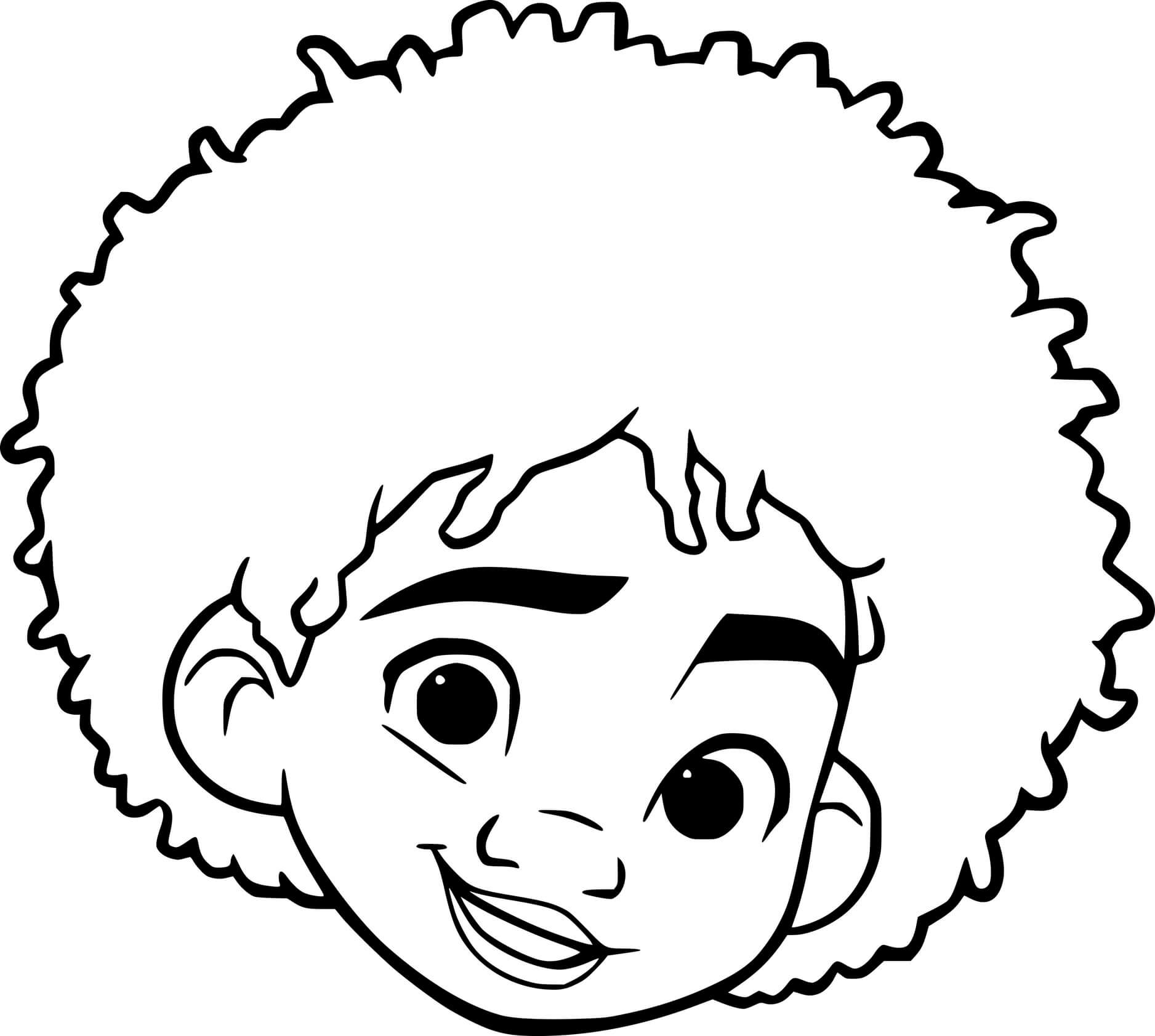 Coloriage Antonio Madrigal Face - Encanto à imprimer