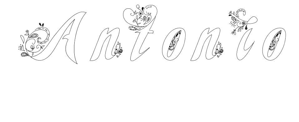 Coloriage Antonio - Prénom à imprimer