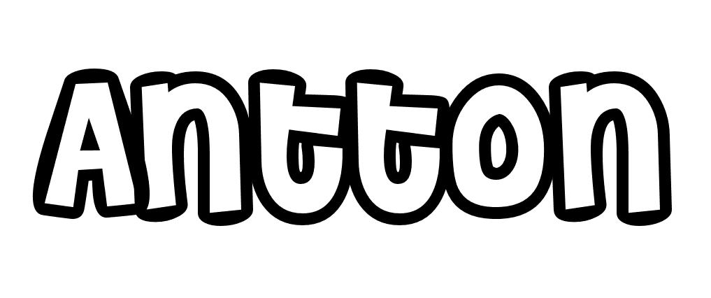 Coloriage Antton - Prénom à imprimer