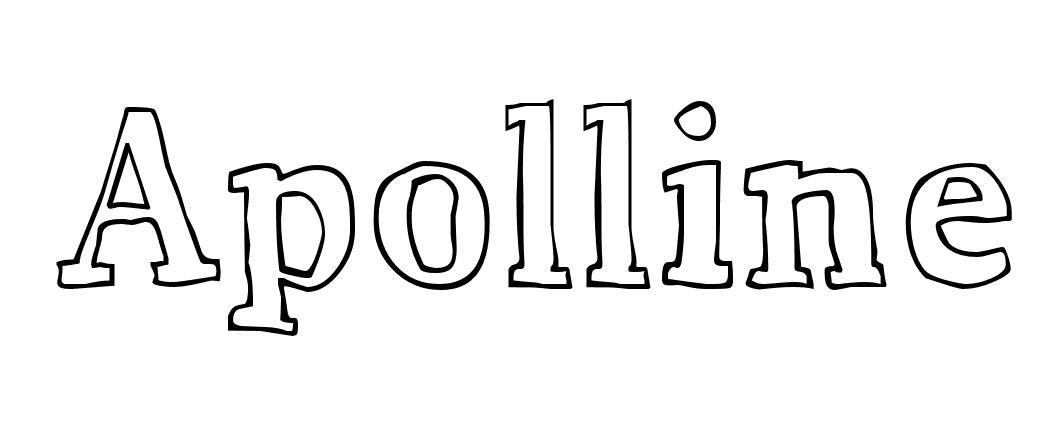 Coloriage Apolline - Prénom à imprimer